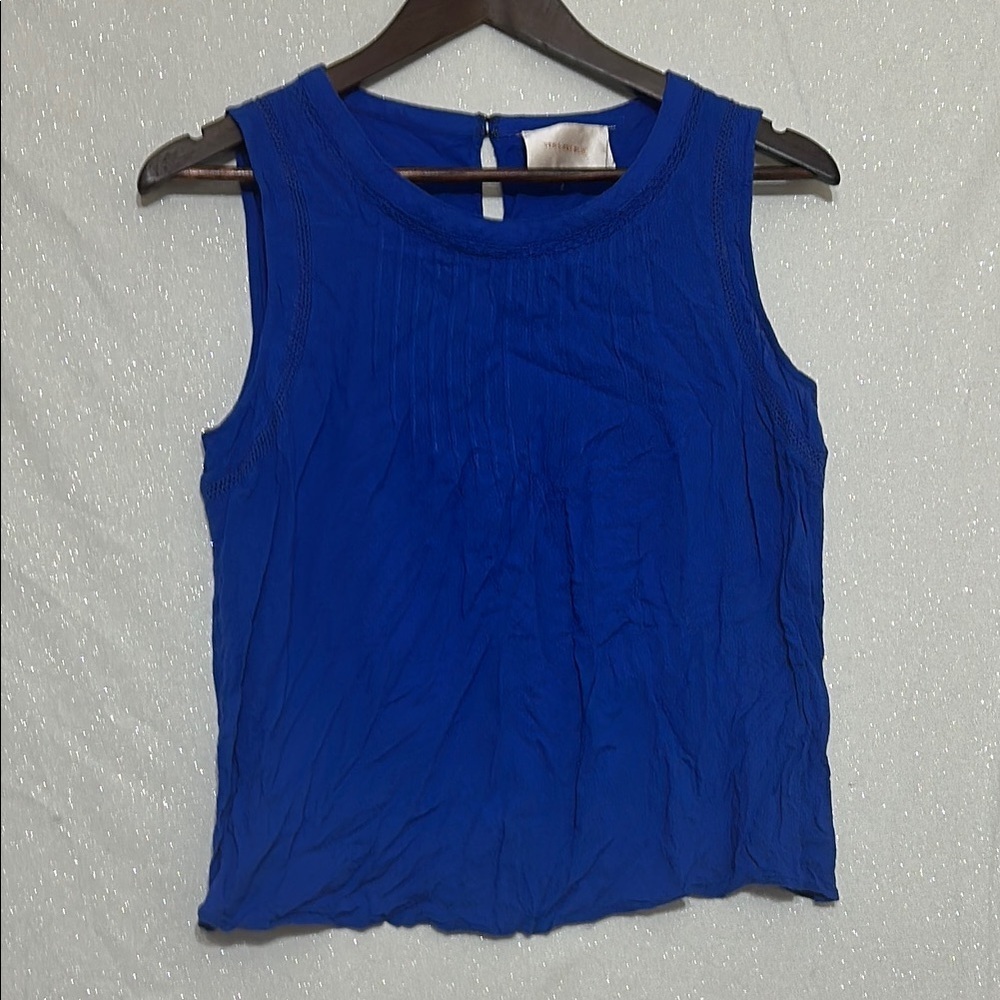 Royal Blue Ribbed Sleeveless Tank Top